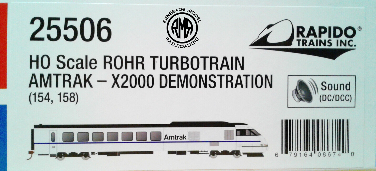 Rapido HO 25506 X2000 Demo Rtl Turbo-S