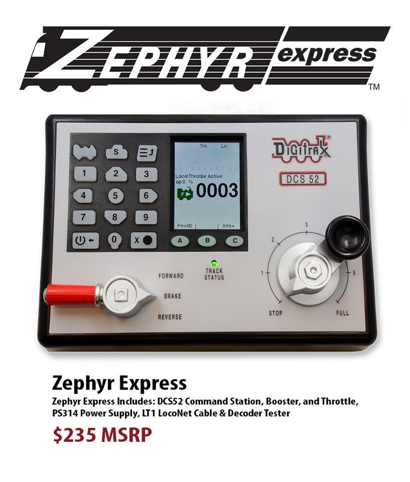 Digitrax New 2024 DCS52 Zephyr Express Starter Set DCC USA Edition