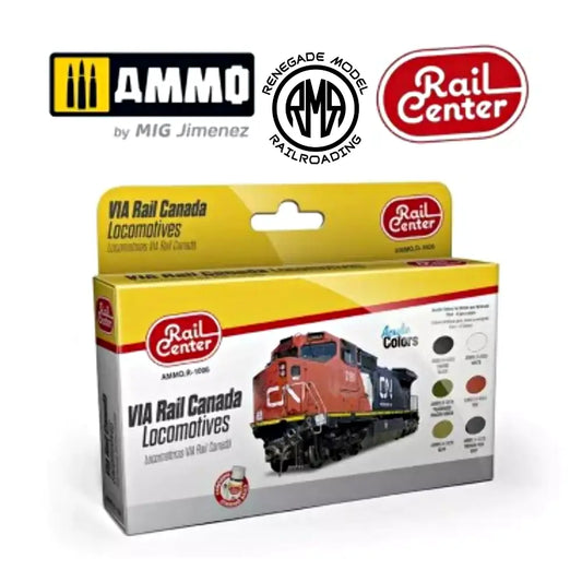 Ammo Rail Center VIA Rail Canada Locomotives Acrylic Colors