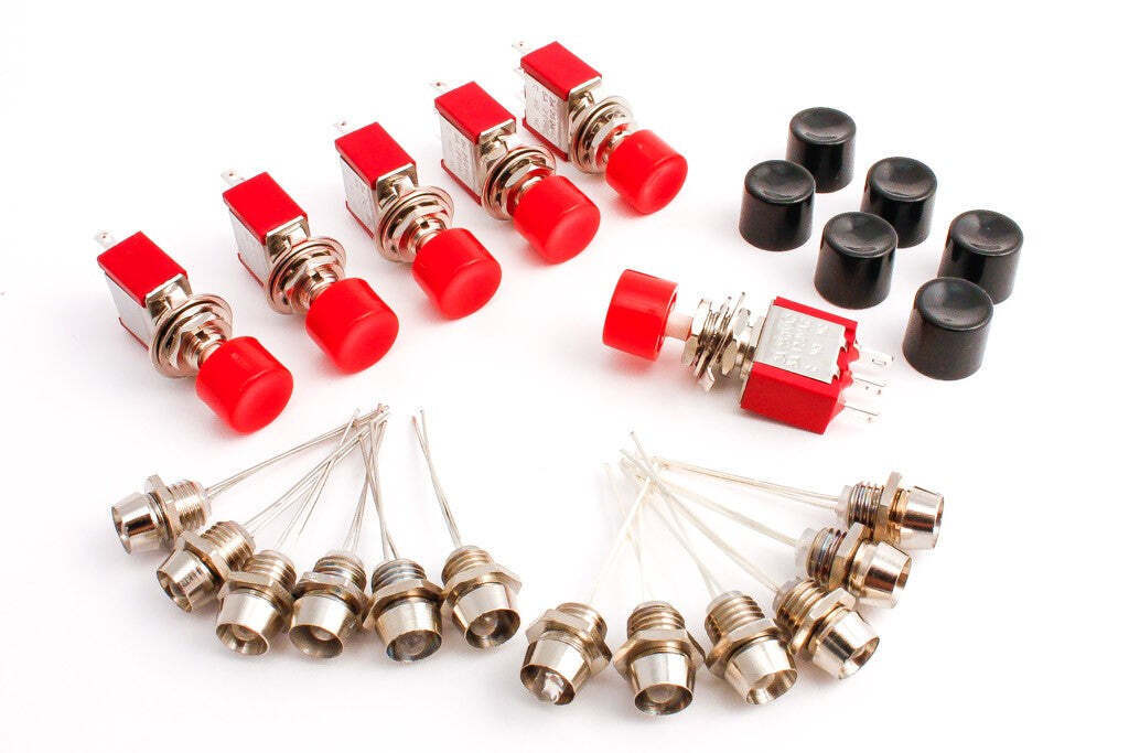 DCC Concepts Cobalt SPST Switch +LED pkg(6) DCP-CMSD