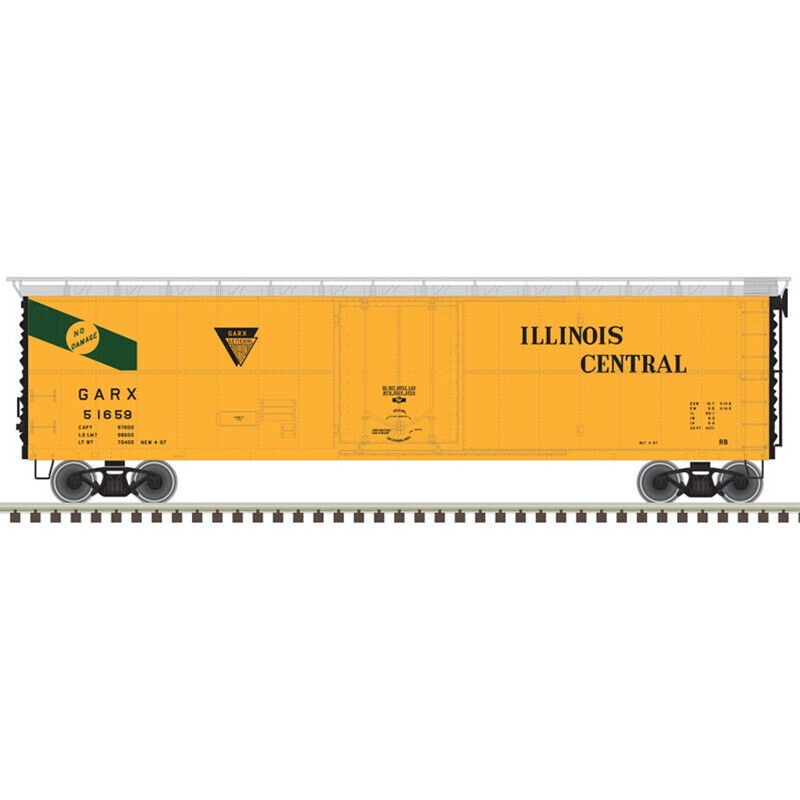 Atlas HO Scale Illinois Central 50' GARX Reefer #51654
