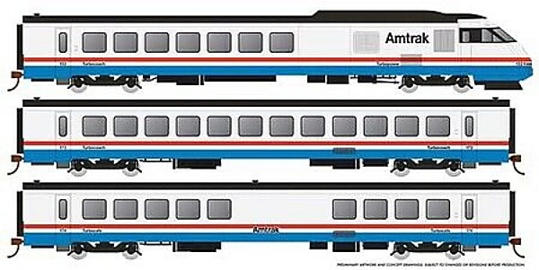 Rapido HO 25504 Amtrak Rtl Turbo Set#4