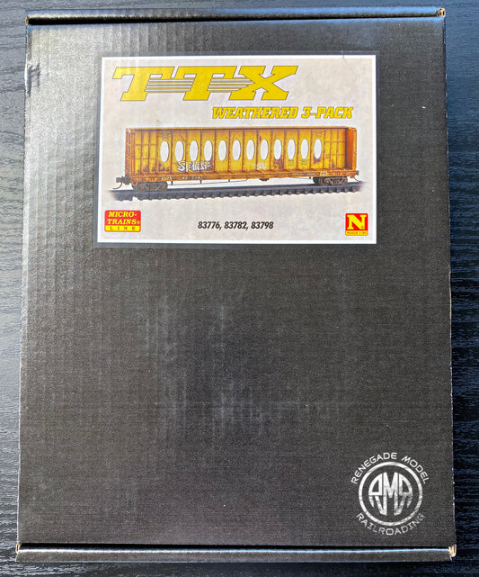 Micro Trains TTZX weathered 3-Pack JEWEL CASES N Scale 98305056