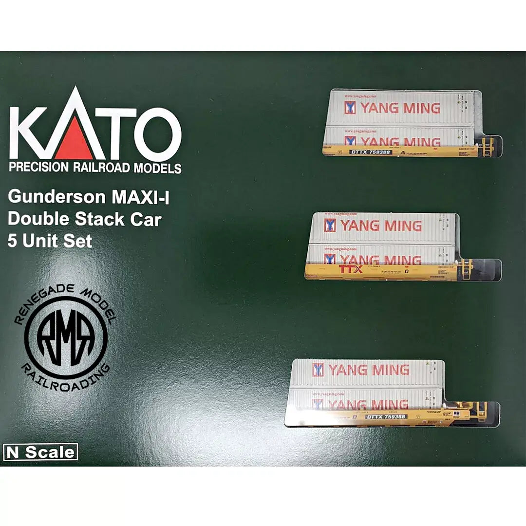 KATO N 106-6212 Gunderson MAXI-I 5 Unit Double Stack Car TTX (DTTX)