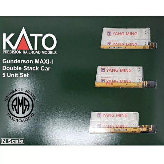 KATO N 106-6213 Gunderson MAXI-I 5 Unit Double Stack Car TTX (DTTX)