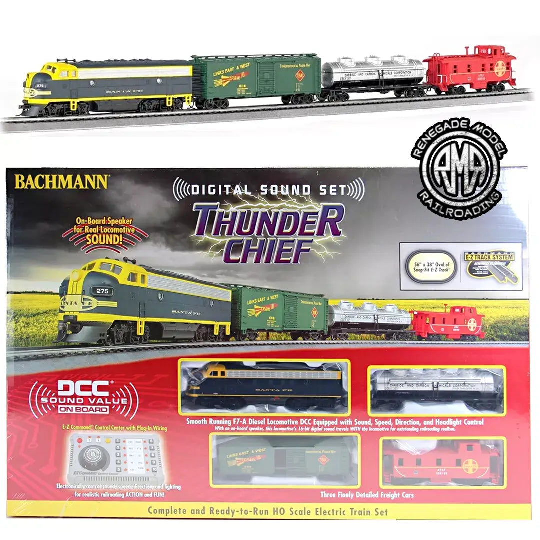 Bachmann 00826 HO Scale Thunder Chief Electric Train Set Digital Sound Set DCC