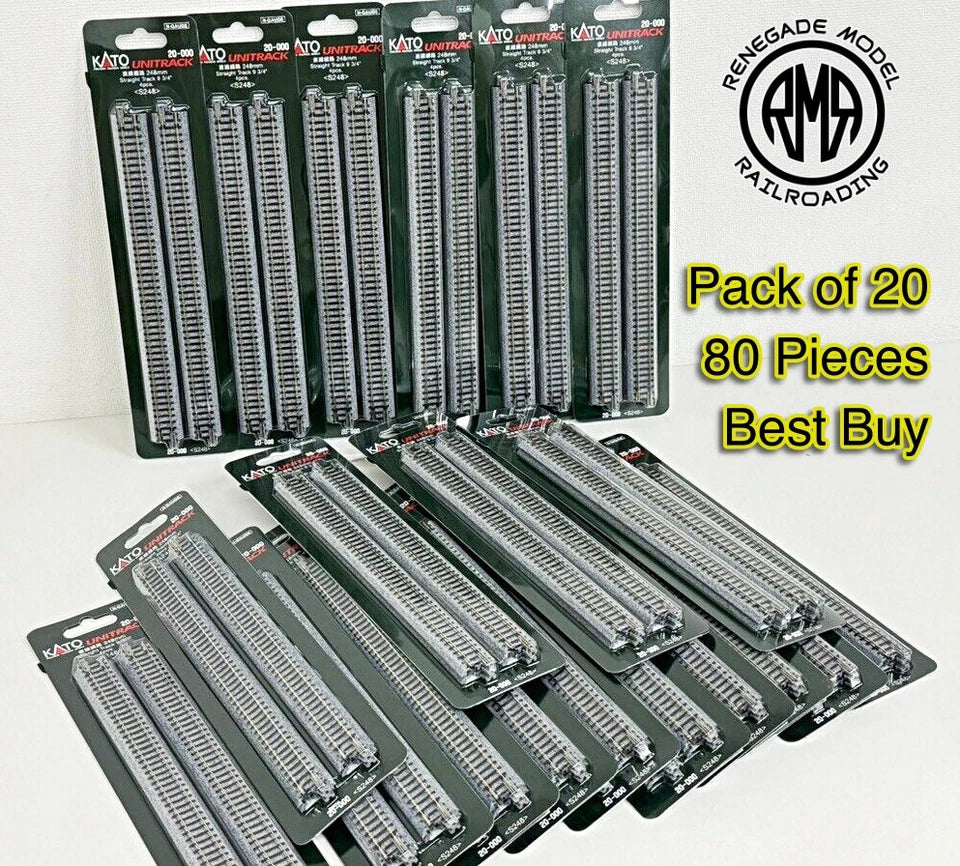 KATO 20-000 20 Packs N Scale Unitrack Straight (4 pcs) 248mm 9 3/4" S248 J