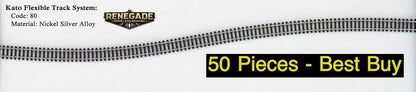 Kato 21-000 N Scale Unitrack Flex Track 808mm 31-13/16” 50pc