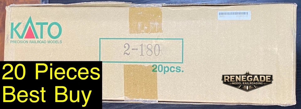 Kato 2-180 HO Scale Unitrack 369mm 14.5" Straight Track 80 Pc Mega Pack