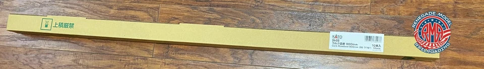 Kato 24-010 N Scale Cork Roadbed 35" x 7/16" 10-Piece Flex Track Set