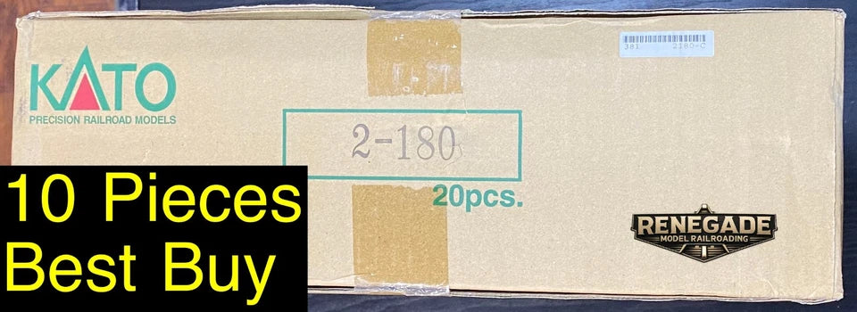 Kato 2-180 HO Scale Unitrack 369mm 14 1/2" Straight Track 40 Pc Mega Pack