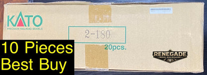 Kato 2-180 HO Scale Unitrack 369mm 14 1/2" Straight Track 40 Pc Mega Pack