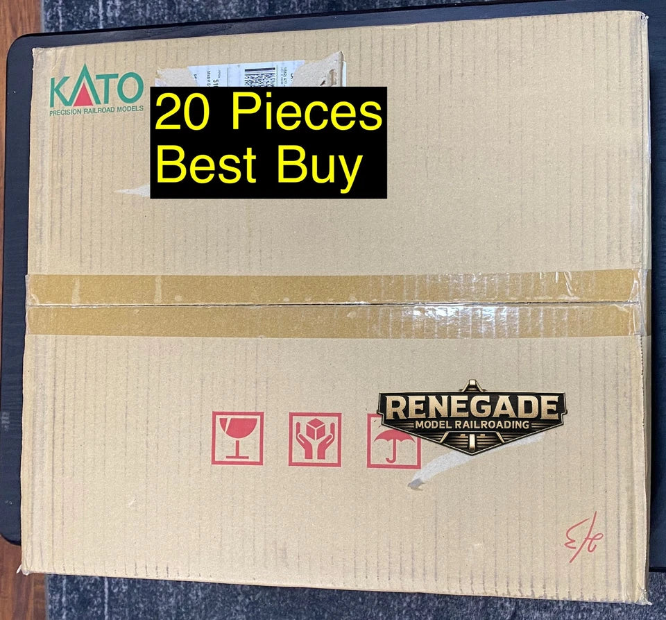 Kato 2-180 HO Scale Unitrack 369mm 14.5" Straight Track 80 Pc Mega Pack