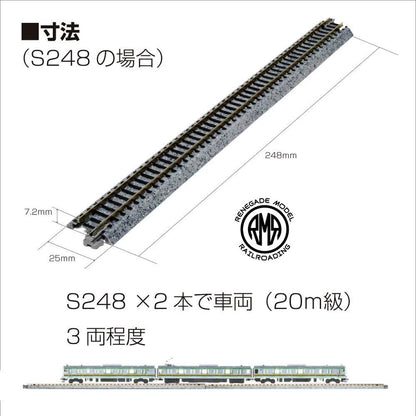 KATO 20-000 20 Packs N Scale Unitrack Straight (4 pcs) 248mm 9 3/4" S248 J