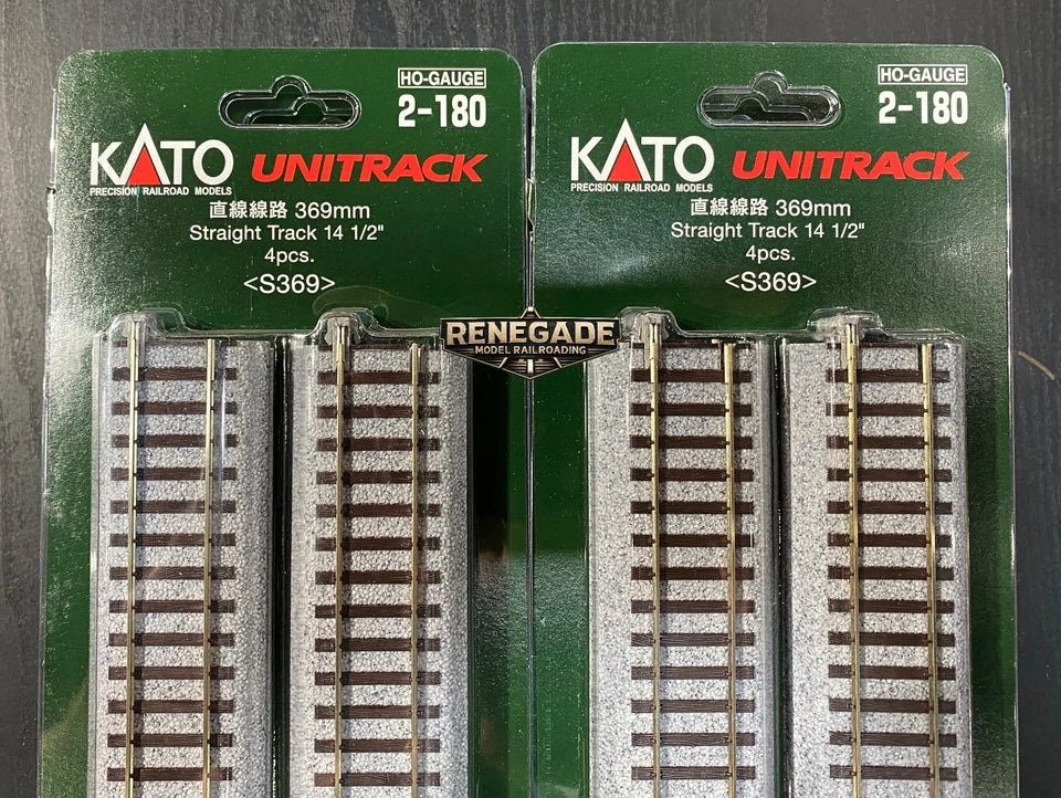 Kato 2-180 HO Scale Unitrack 369mm 14 1/2" Straight Track 40 Pc Mega Pack