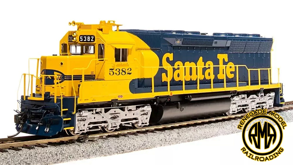 Broadway Limited 4283 HO EMD SD45 ATSF #5398 Yellow Bonnet Paragon4 Sound DC DCC