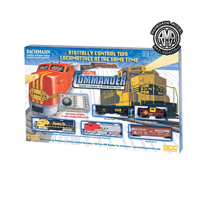 Bachmann 00501 HO Santa Fe Digital Commander Diesel Train Set DCC New