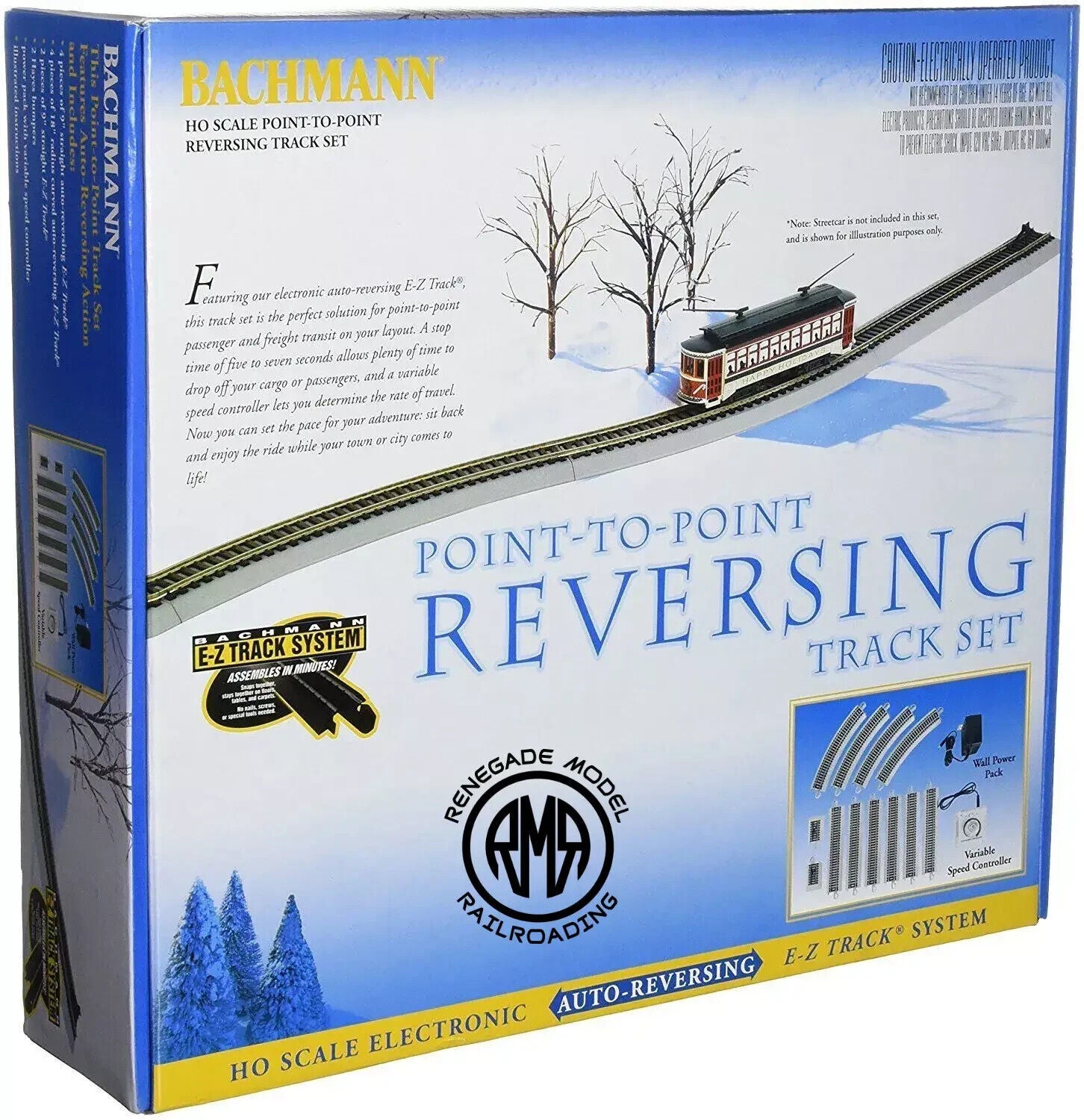 Bachmann 44547 HO Scale Point To Point Reversing Track Set Model Train