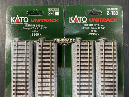 Kato 2-180 HO Scale Unitrack 369mm 14.5" Straight Track 80 Pc Mega Pack