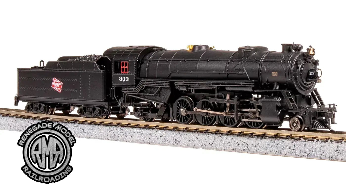 BLI 7837 N Scale USRA 2-8-2 Heavy Mikado Milwaukee Road #378 Paragon 4 DC DCC