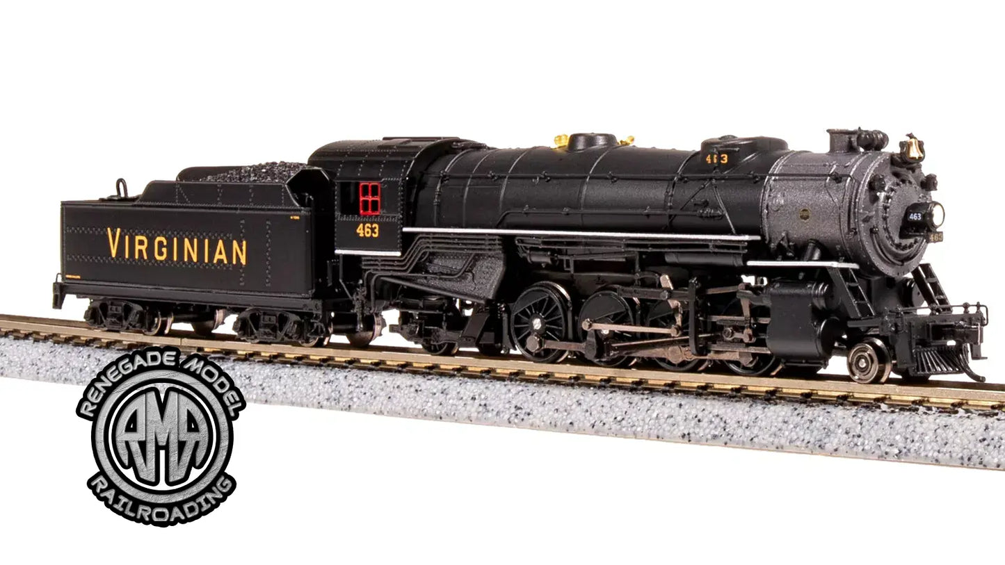 BLI 7840 N Scale USRA 2-8-2 Heavy Mikado Virginian #463 Paragon 4 Sound DC DCC