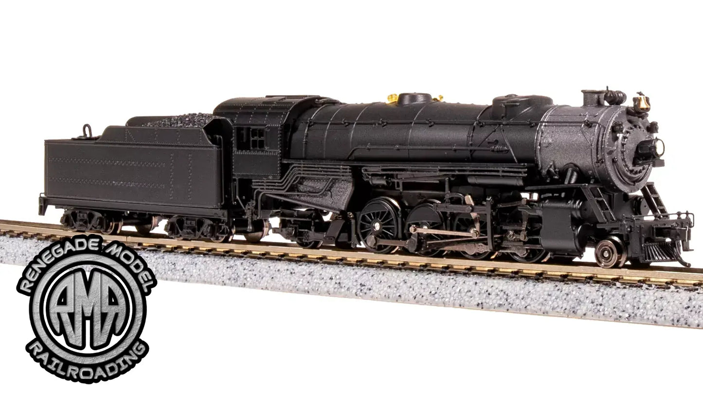 Broadway Limited 7843 N Scale USRA Heavy Mikado Steam Locomotive Unlettered