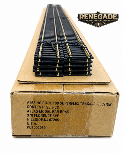 Atlas 168 HO Code 100 Super-Flex Nickel Silver Track 36" (10 Pieces)