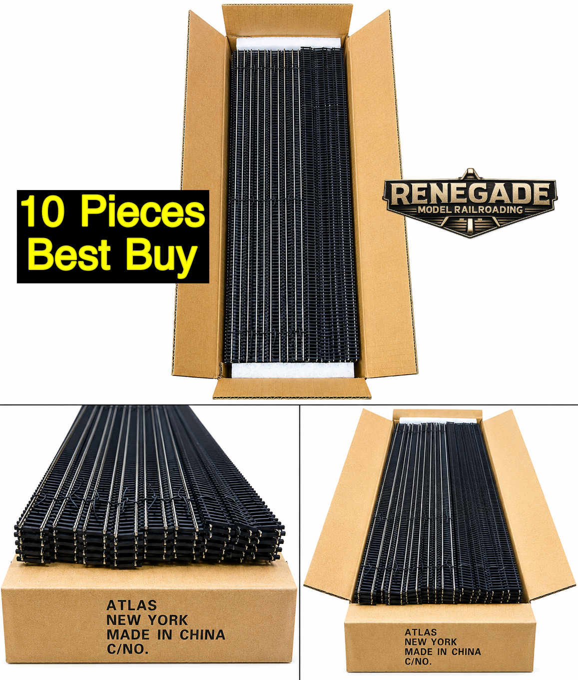 Atlas N Scale Code 80 Super Flex Track 29.5" 10 Pcs 2500
