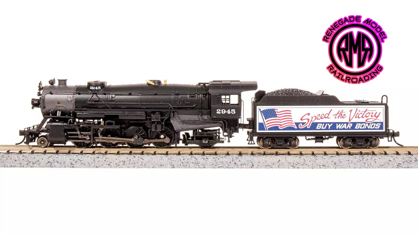 BLI 7842 N Scale USRA 2-8-2 Heavy Mikado Buy War Bonds #2945 Paragon4 DC DCC