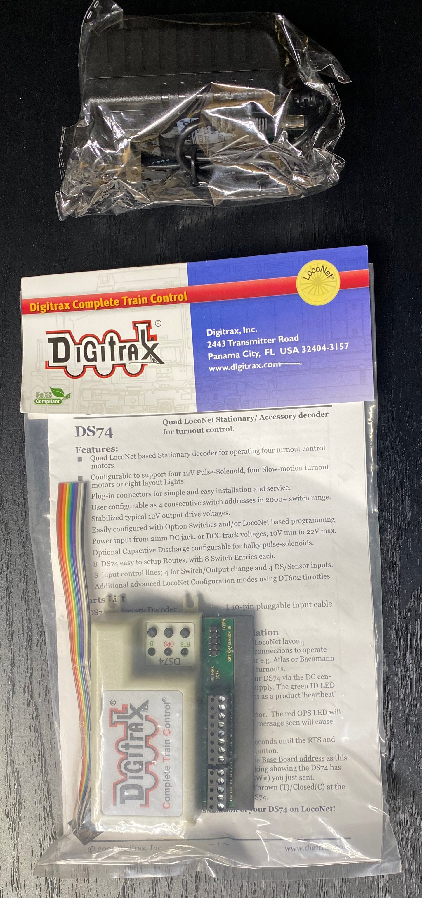 Digitrax DS74 Quad Switch Stationary DCC Decoder NEW Copy PS14