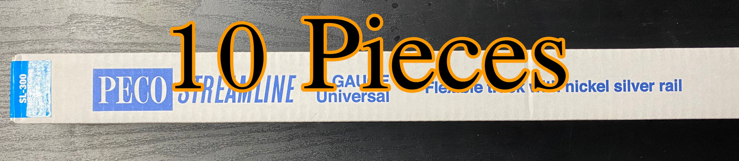 PECO N Scale Code 80 Flexible Flex Track With Wood Ties 10 Pieces SL-300