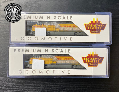 Broadway Limited 8582 8583 GE AC6000 UP #6937 #6965 Small Flags Paragon 4 Sound DC DCC