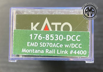 Kato 1768530DCC N Scale Montana Rail Link SD70ACe #4400 Digitrax DN163K1C DCC