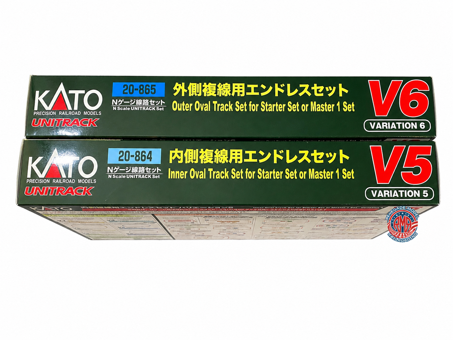 KATO N Scale V5 V6 UNITRACK Full Oval Inside Outside w/ DC Power Pack