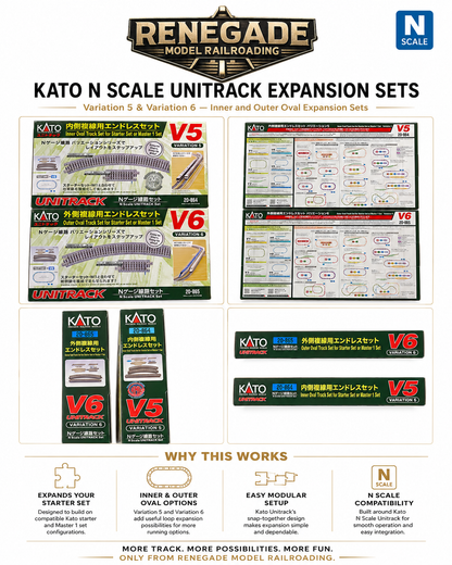 KATO N Scale V5 & V6 UNITRACK Full Oval Inside/Outside Track Set NEW