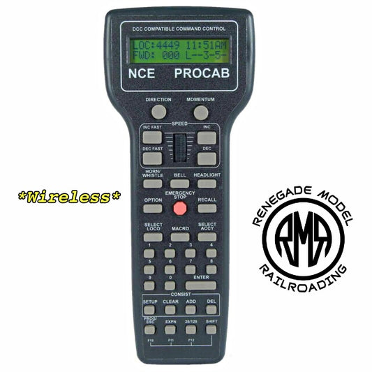 NCE ProCab-R Wireless Radio Handheld DCC Cab Throttle NCE 524-0011