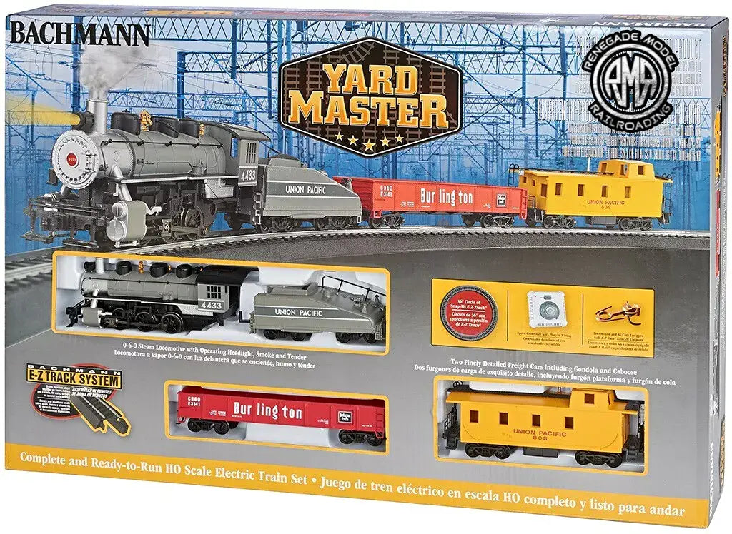 Bachmann 00761 HO Scale Union Pacific BNSF Steam Engine Yard Master Set