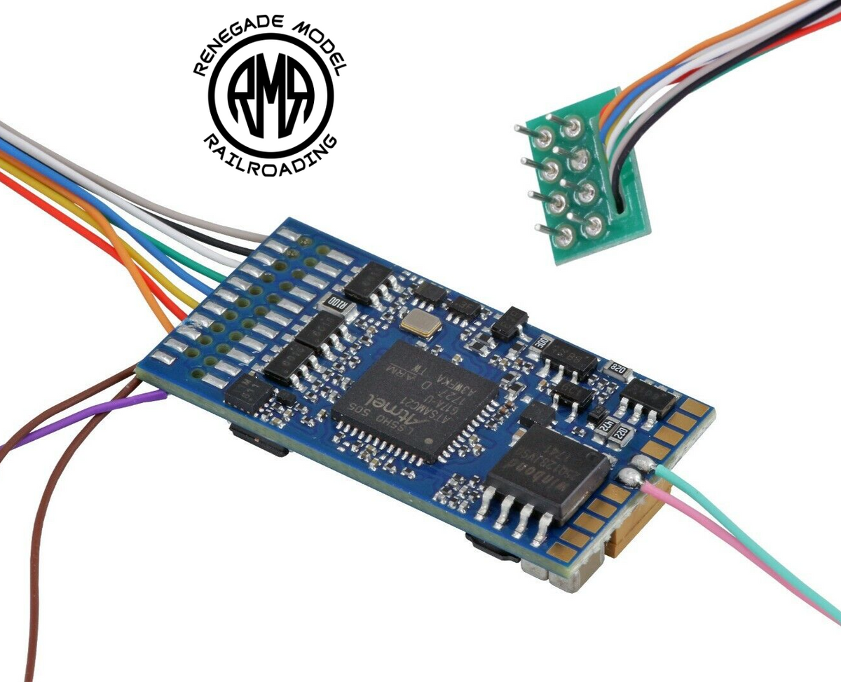 8 Pin Decoder Connection ESU 58420 LokSound V5 DCC Sound Decoder 8 Pin Sugar Cube Speaker ...