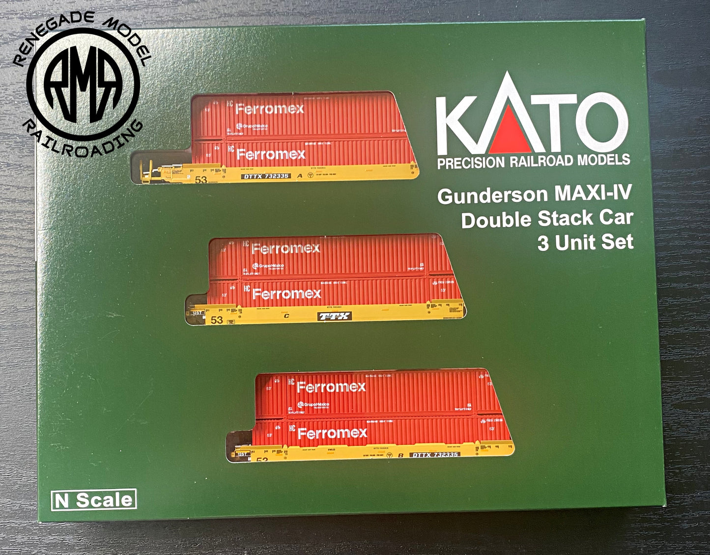 KATO 1066188 N MAXI-IV BNSF Old Logo 3-unit SET 6 Ferromex Containers