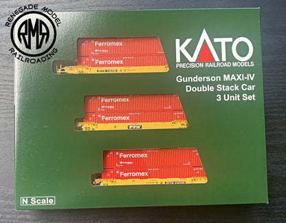 KATO 1066188 N MAXI-IV BNSF Old Logo 3-unit SET 6 Ferromex Containers