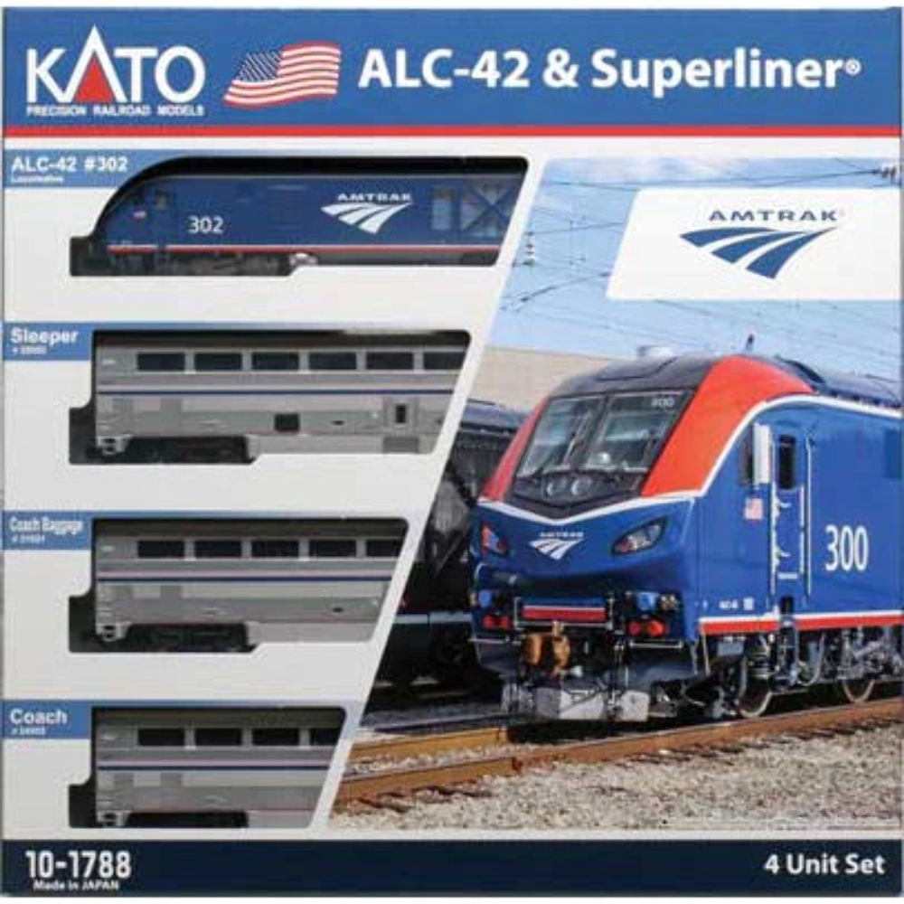 Kato 101788 N Scale Amtrak ALC-42 & Superliner Phase VI 4unit Starter Series Set