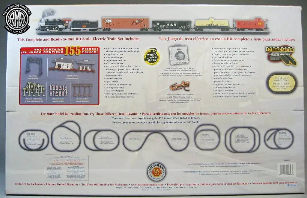 Bachmann 00626 HO Chattanooga The Dixie Line Train Set Steam Engine New