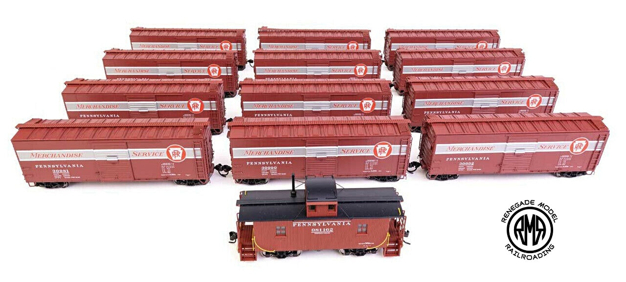 Walthers 920-902 HO Scale PRR Merchandise Service Freight Train Set #3