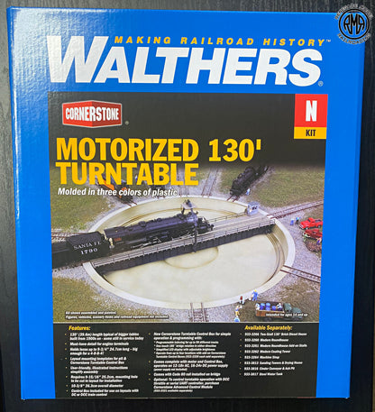 Walthers 933-2618 N Scale Turntable Motorized 130' DC DCC