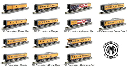 Kato 106-086 N Union Pacific UP Excursion Train 7-Car Set Kato 106-086 N Union Pacific UP Excursion Train 7-Car Set