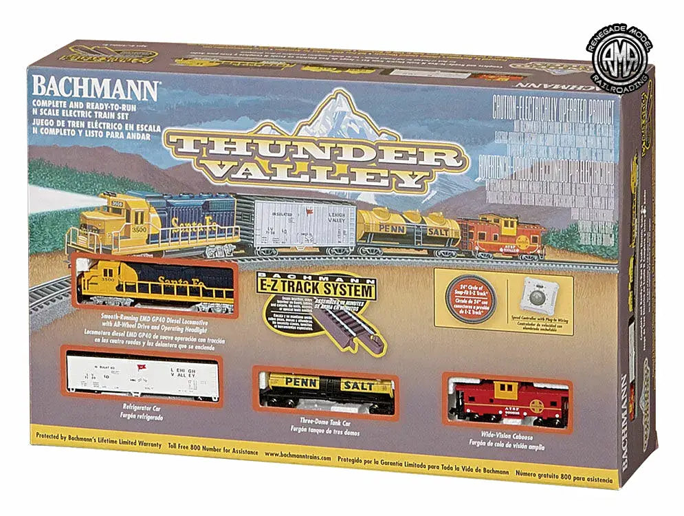 Bachmann 24013 N Scale Thunder Valley Train Set Santa Fe EZ Track Power Supply